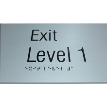 DINGYISIGN Custom Exit Level Andoised Aluminum Tactile Statutory Braille Plate Number Signs For Construction Projects